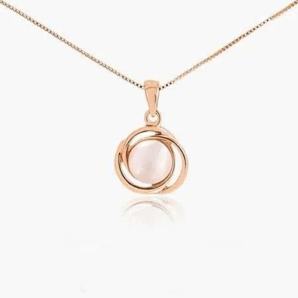 Ladies Round Opal Necklace